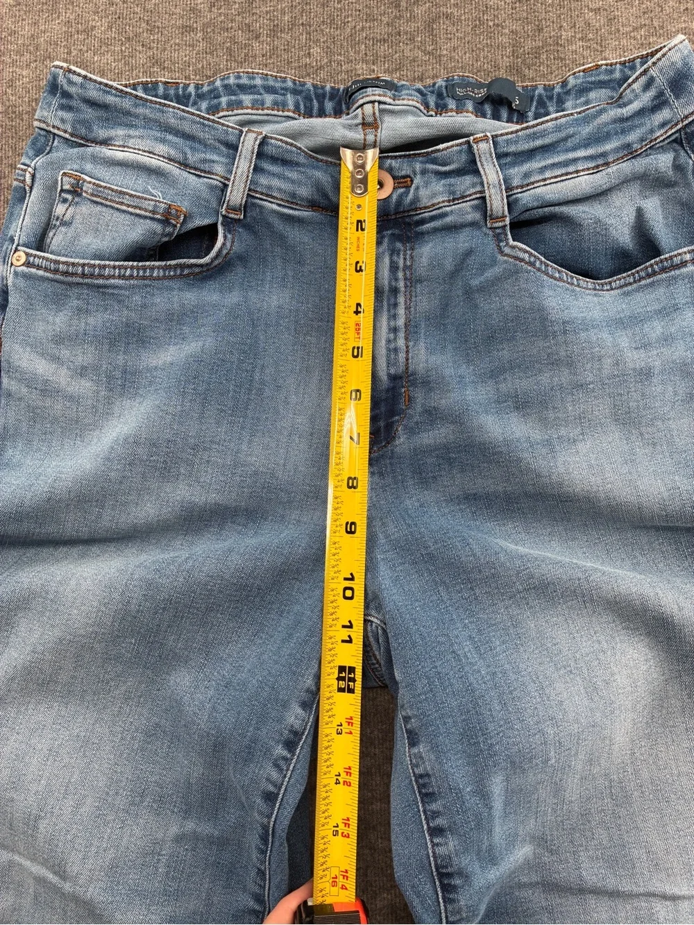 J. Jill Light Blue High-Rise Wide-Leg Jeans for Women 16 crop